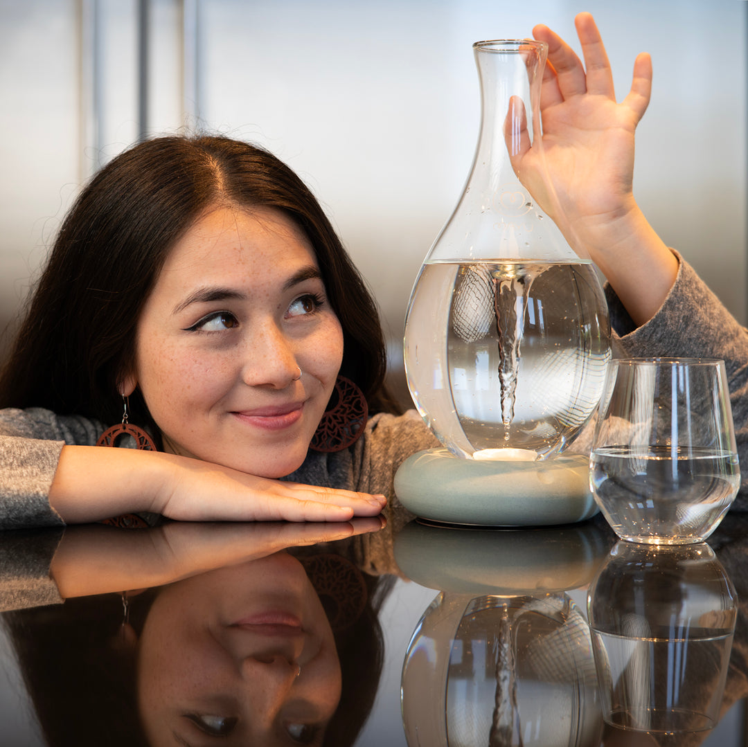 MAYU Water Carafe  Hand-blown, Drop-shaped, 100% Grade A Borosilicate Glass  – Mayu Water